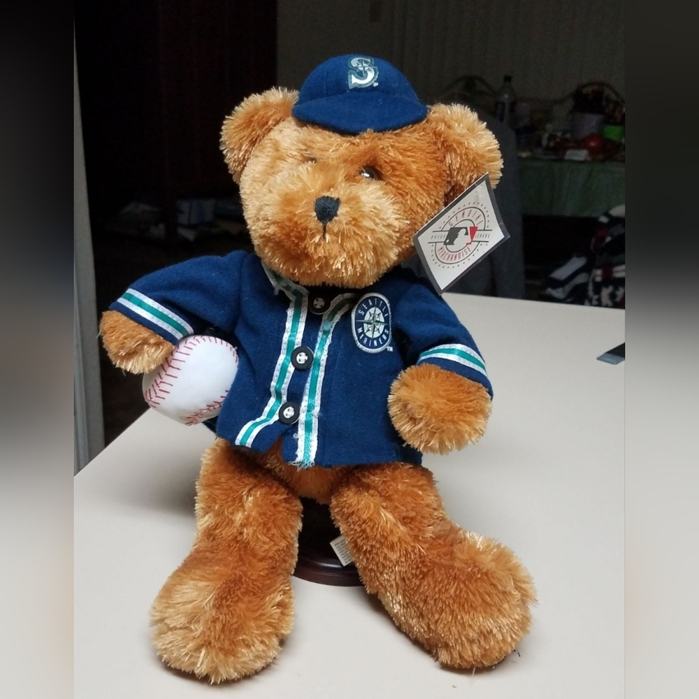 Vintage Seattle Mariners MLB official Plush Teddy Bear 2002